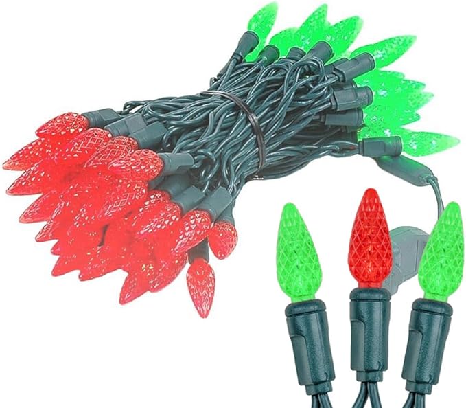 Novelty Lights 24FT 70 LED C6 LED Christmas Light String, Outdoor Christmas Tree Permanent Commercial Grade | Lumora