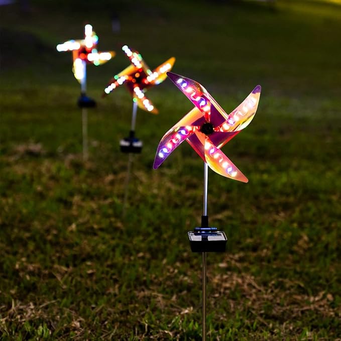 Ulalaza Solar Garden Lights Outdoor Color Changing Decorative Ball Solar Lights for Patio/Lawn/Yard/Path/Christmas