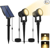 Solar Spotlights Outdoor Waterproof, Warm White Landscape Spotlights, Decorative Solar Spot Lighting for Garden | Lumora