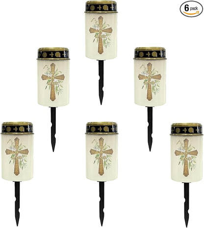 Cross Solar Outdoor Lights Solar Stake Lights Waterproof Landscape Lighting,Solar Garden Lights Decoration for Walkway Yard Patio Pathway Driveway Fairy Lights