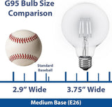 Novelty Lights 4 Pack G95 Edison Style LED Globe Light Bulb, 4 Watt (40 Watt Equivalent) - Decorative Outdoor Light | Lumora