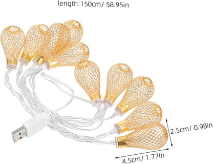 Lantern String Lights LED Warm Water Drop Decorative Lights Indoor Outdoor Hanging Garden Tent Bedroom Party Patio Wedding Xmas Decor