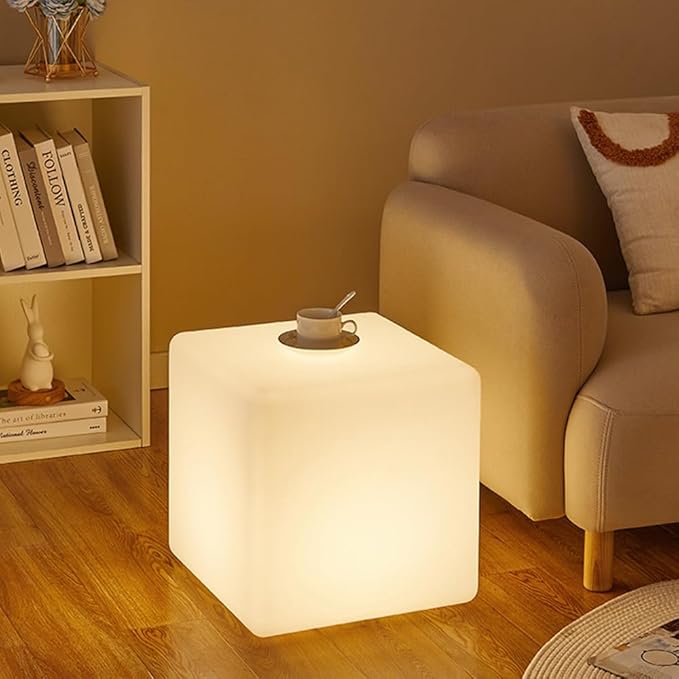 15-in LED Cube Chair Lights, 16 RGB Colors Changing Light Up Cubes w/Remote, Versatile LED - Outdoor Wall Light | Lumora