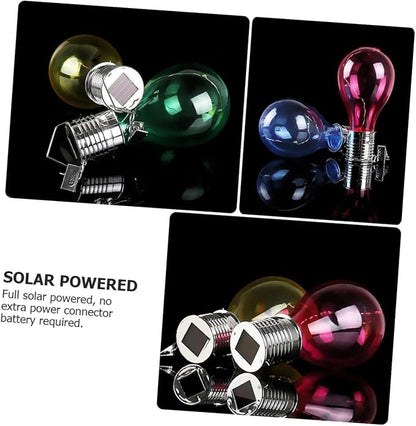 5pcs Solar Hanging Light Bulbs Outdoor Led Decor for Patio Courtyard Garden Full Solar Powered Unique Clip Design Warm Light