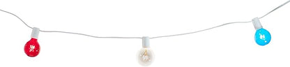 EST. LEE DISPLAY L D 1902 Incandescent Multicolor Red, White, Blue G50 Globe Light Bulbs Transparent Steady E17 Box of 25