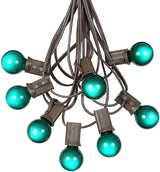 100 Foot G30 Outdoor Patio String Lights with 125 Green Globe Bulbs – Indoor Outdoor String Lights – Market Bistro | Lumora