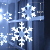 Toodour Christmas Snowflake Lights Outdoor, 17.22ft 264 LED Snowflake Icicle Lights with 22 Drops, Connectable, 8 | Lumora