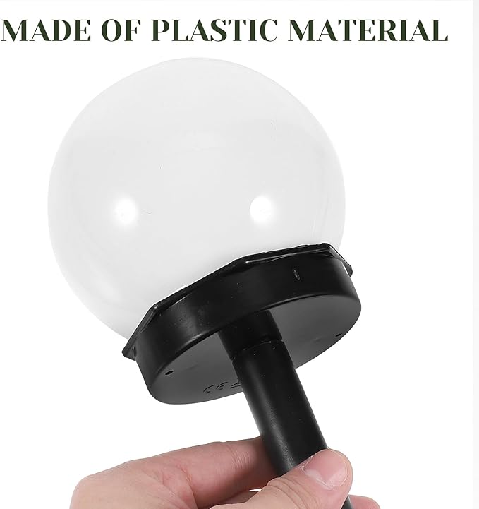 6pcs Solar Lawn Globe Lights Ground Plug Outdoor Garden Lighting Tool Warm Solar Pathway Lamps for Walkway Patio Decor