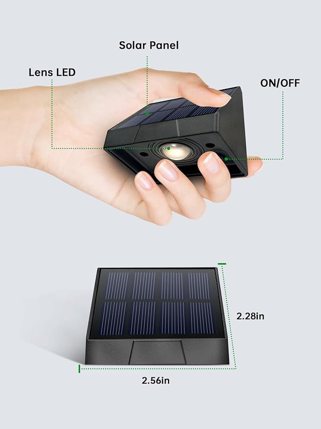 Solar Mailbox Lights Outdoor Waterproof Non-Drill LED 3000K Warm White Bright Lens Downlight Small Solar Light for | Lumora