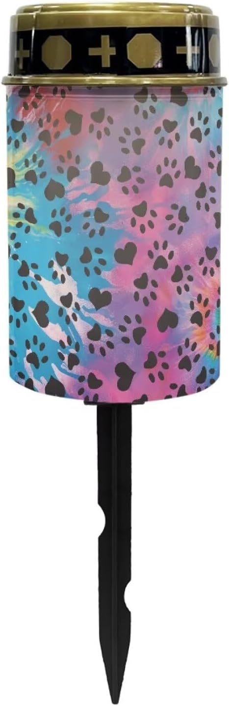 Paws Solar Memorial Lights for Graves Waterproof Outdoor Solar Lights Companion for Loved Ones or Loved Pets Cemetery Decorative Guardian Lights for Prayers Memorials