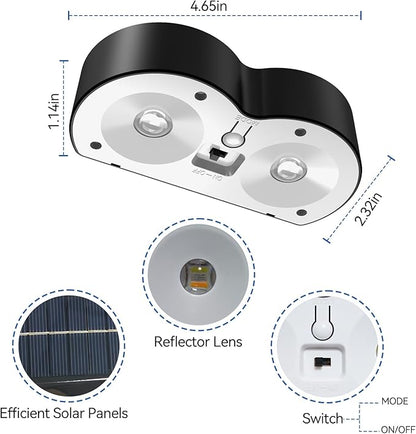 Solar Fence Lights Outdoor,10 Colors & RGB Changing Solar Lights for Fence,Ip65 Waterproof Outdoor Lights for Pool,Deck,Patio,Porch,Stairs,Holiday（8P）