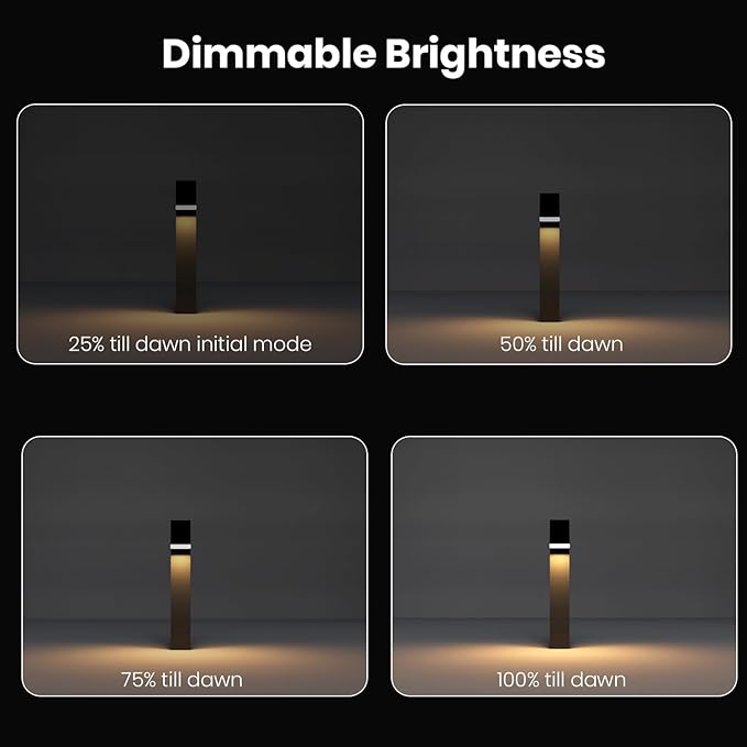 Solar Lights Outdoor for House Sign, Dimmable Solar Pathway Lights