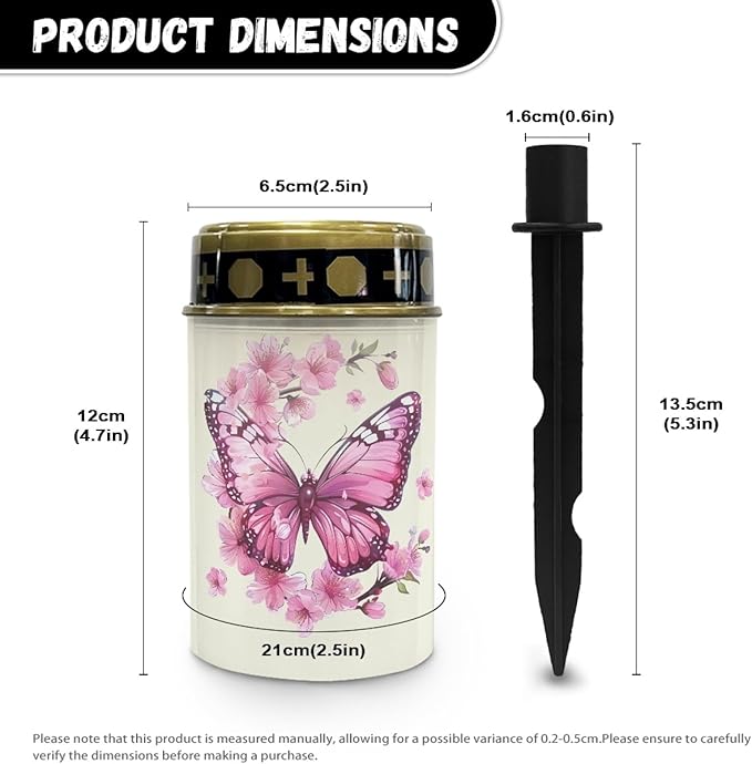 Pink Butterfly Outdoor Solar Lights LED Lantern Solar Garden Stake Lights Solar Powered Fairy Lights for Outside | Lumora