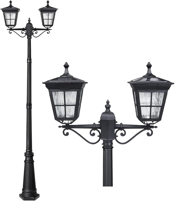Kemeco Solar Lamp Post Light, ST4311AB1-2 Dusk to Dawn Outdoor Bright Street Post Light for Yard Garden Patio | Lumora