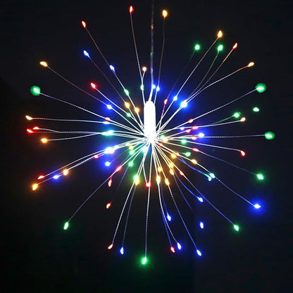 4 Pack 480 LED Firework Copper Wire Lights, Fairy Twinkle Lights Plug in String Lights 8 Modes Waterproof Starburst Lights for Christmas, Birthday, Bedroom, Corridor Patio, Garden, Wedding