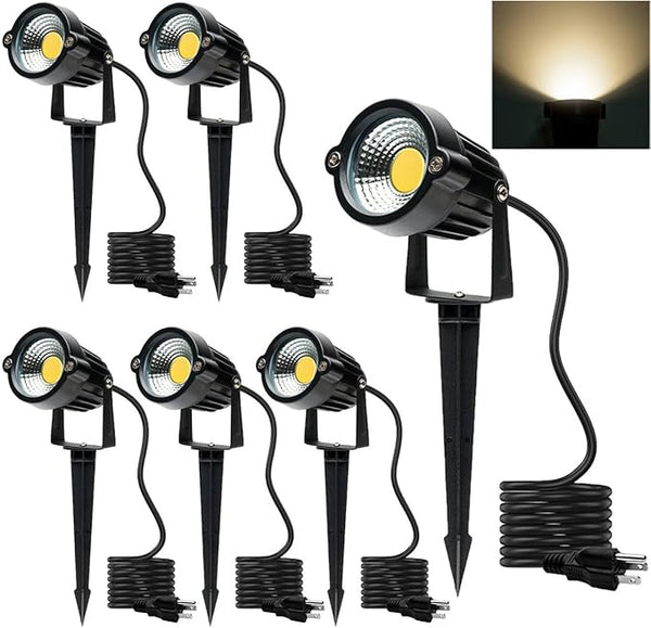 SHOYO Yard Spot Lights, Outdoor Spotlights Warm White 3000K Waterproof COB LED Landscape Lights Uplights with | Lumora