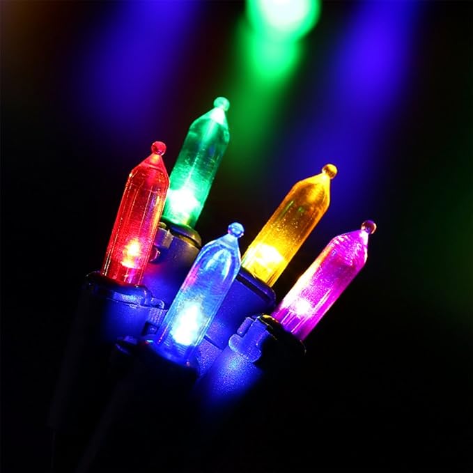 2 Pack Christmas String Lights with Built-in Timer - Total 100 LED 36ft Fairy Battery String Lights - Mini Lighting for Outdoor Garland Yard Dorm House Christmas Tree Decorations - Multi Color