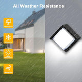 Outdoor Wall Light, 6000K Daylight Small Anti Rust Exterior Wall Lighting Fixtures, Black Square Wall Mount 12W LED | Lumora