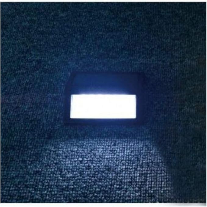 Solar Deck Lights Outdoor 6 Pack, Waterproof LED Solar Step Lights for Stair Railing Patio Fence Wall Walkways, Daylight White