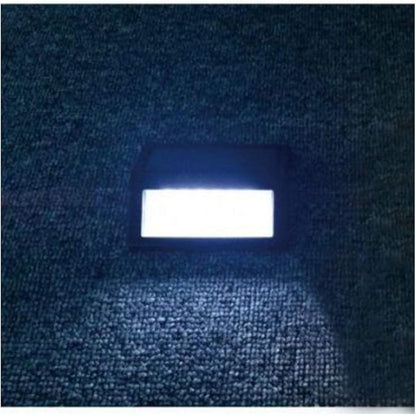Solar Deck Lights Outdoor 6 Pack, Waterproof LED Solar Step Lights for Stair Railing Patio Fence Wall Walkways, Daylight White