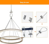 String Lights Hanging Kit with 197Ft Nylon Coated, 304 String Light Cable, Shade Sail Hardware kit, Outdoor Light | Lumora