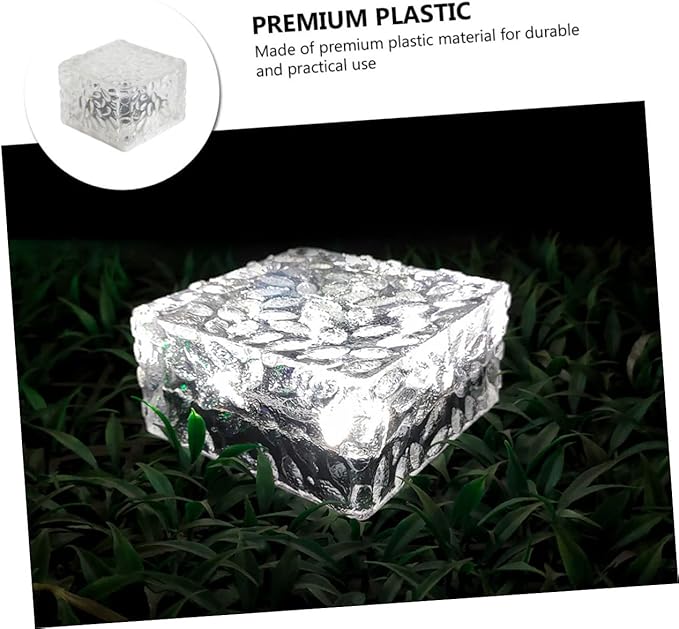 NUOBESTY Solar Powered LED Floor Light Outdoor Garden Decoration Square Glass Brick Light with Cool White | Lumora