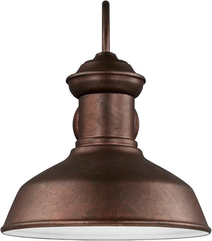 Sea Gull Lighting 8647701-44 Fredricksburg One-Light Outdoor Wall Lantern, Weathered Copper Finish,Large