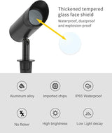 Outdoor Landscape Lighting, Low Voltage LED Adjustable Beam Spotlight(2700K), IP65 Waterproof, with Quick | Lumora