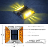 Solar Raised Pavement Marker High Brightness IP68 Waterproof Reflective Road Marker Solar Driveway Dock Lights | Lumora
