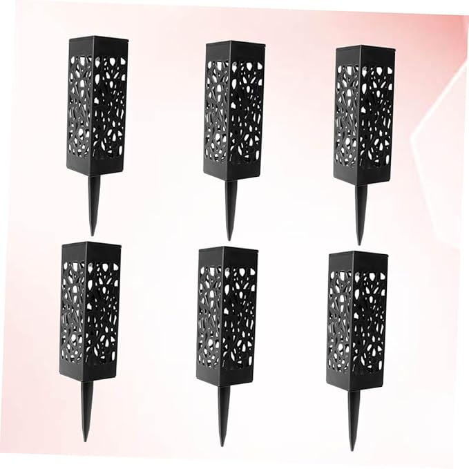 8 Pcs Hollow Design Solar Pathway Lights Outdoor Warm Light Easy Install for Driveway Lawn Patio