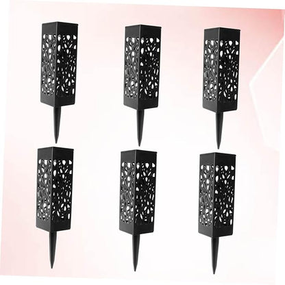 8 Pcs Hollow Design Solar Pathway Lights Outdoor Warm Light Easy Install for Driveway Lawn Patio