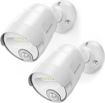 Battery Operated Motion Sensor Light Outdoor, 4000mAh Rechargeable 600 Lumen Battery Powered Spotlight Outdoor Waterproof for Porch, Garage, House(2 Pack)(Non-Solar)