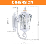 LONEDRUID Dusk to Dawn Sensor Outdoor Porch Light White Exterior Wall Lantern Modern Outside Sconce Lighting | Lumora
