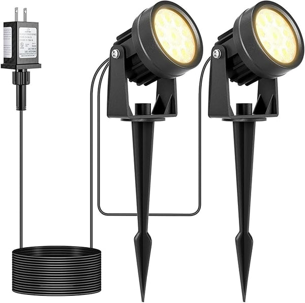 Warm White Spot Lights, Outdoor 3000K LED Spotlights, Outside Landscape Lighting IP65 Waterproof Garden Uplights | Lumora