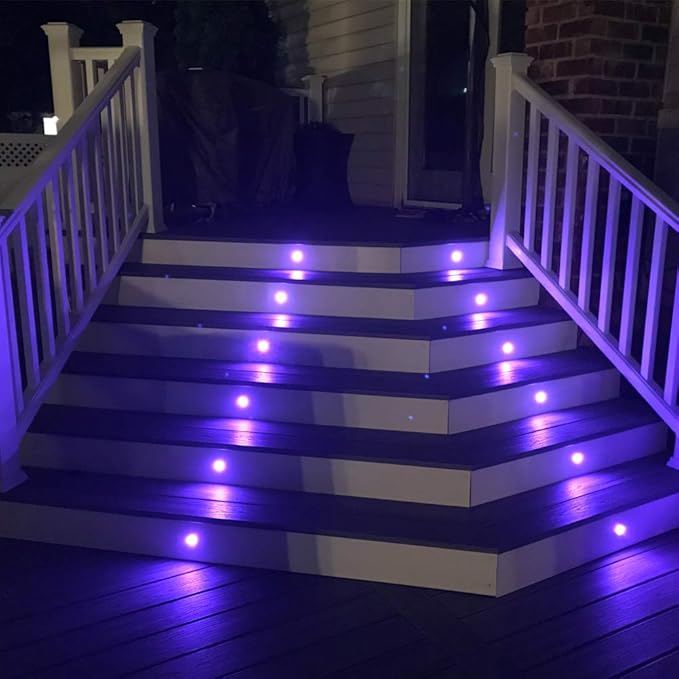 FVTLED Low Voltage Recessed RGBW Deck Light, 50pcs Φ1.22 RGB & Warm White Stainless Steel Waterproof Outdoor Step | Lumora
