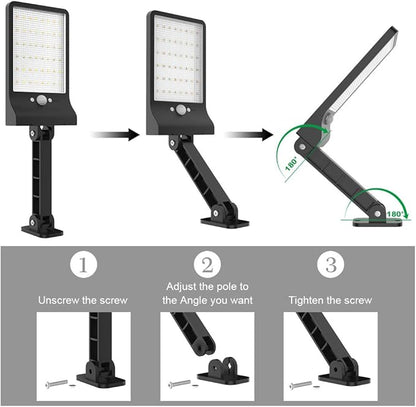 highydroLED Solar Lights Outdoor with Remote and Color Temperature Adjustment 2700K to 6000K, 48LED Solar Motion Sensor Light with 3 Modes,Waterproof IP65 Night Light for Garden Garage [Pack of 2]