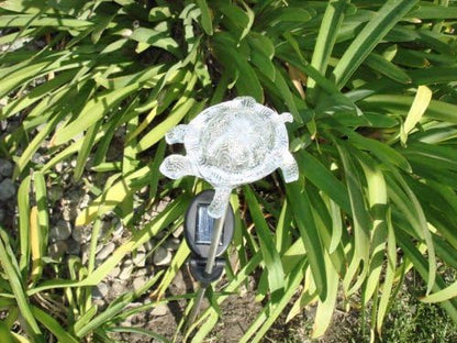 Set of 1 Solar Garden Stake Lights with Color Changing LED or Regular White LED Landscape Path Lights (1 Piece) (Turtle)