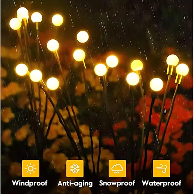LED Solar Garden Lamp: Magical and Long-Lasting Outdoor Colors (6, Multicolor)
