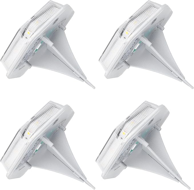Solar Ground Light, 4 Pack 3000K Warm White, IP65 Waterproof Step Lighting - Solar Powered Efficiency, High | Lumora