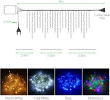 Lainin 3.5M/11ft 96 LED Warm White Linkable Fairy Curtain String Light with 8 Modes Memory Functional Controller | Lumora