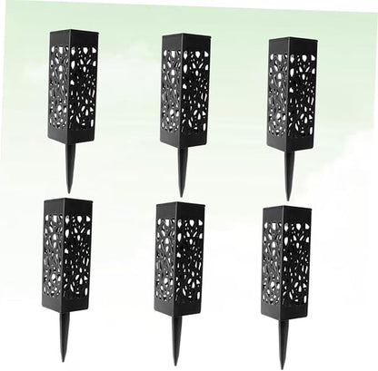 8 Pcs Hollow Design Solar Pathway Lights Outdoor Warm Light Easy Install for Driveway Lawn Patio