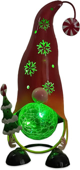 HONGLAND Christmas Decorations Outdoor Solar Gnome Yard, Color Changing LED Lights with Snowflake Hollowed-Out Hat | Lumora
