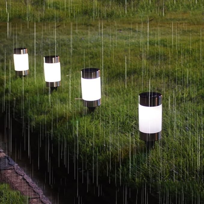 4 Pack Solar Path Lights Outdoor,Solar Lights Outdoor Garden Led Light Landscape/Pathway Lights for Patio/Lawn/Yard/Driveway/Walkway (Color : Warm Light)