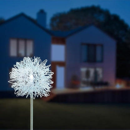 VALICLUD Solar Dandelion Outdoor Lights Solar Garden Path Lights with Ground Plug LED Lawn Decor for Patio and Yard