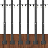 6 Pack String Light Poles,2.8Ft Metal Poles for Outdoor String Lights,Outdoor Light Poles with Post,Poles/Stand for | Lumora