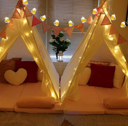 Beer Mug String Lights, 8.5Ft Tropical Beach Theme Outdoor Decorations Beer String Lights with 10 3D Beer Cup Lights, Plug in Beer Fairy Summer Patio Lights for Tropical Party Bar Bedroom Decor
