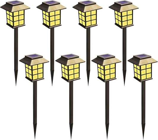 Bright Solar Pathway Lights, Weather-Resistant Solar Lamp Post for Path, Landscaping, and Driveway