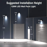 ledmo 120W LED Wall Pack Light - Size Update 6 Pack Dusk to Dawn Outdoor Lighting with Photocell Commercial | Lumora