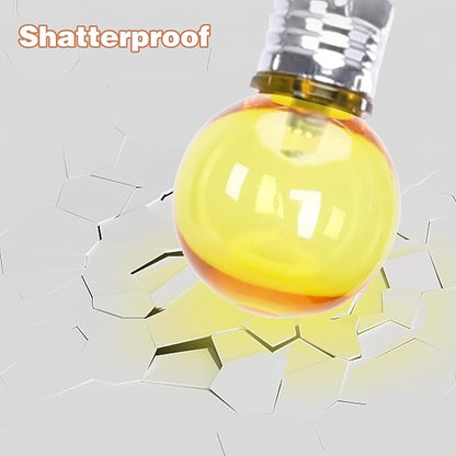 Afirst Solar Colored String Lights 15FT with 15 LED Bulbs Waterproof Christmas Lights for Patio Holiday Party