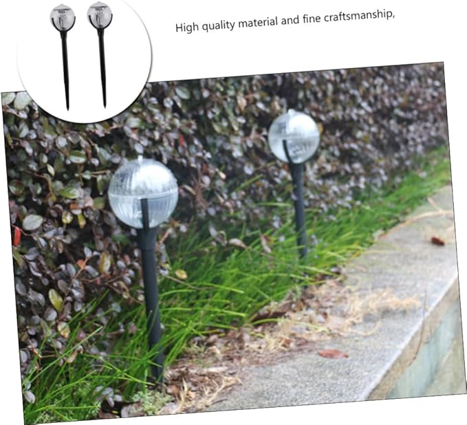 2pcs Solar Lawn Lights with Color Changing LEDs Outdoor Solar Powered Garden Path Lights for Yard and Courtyard Ground Stake Landscape Lighting with Sensor for Patio and Walkway